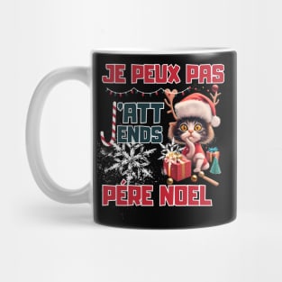 Chat joyeux noel pére cadeau humour femme et homme enfant Mug